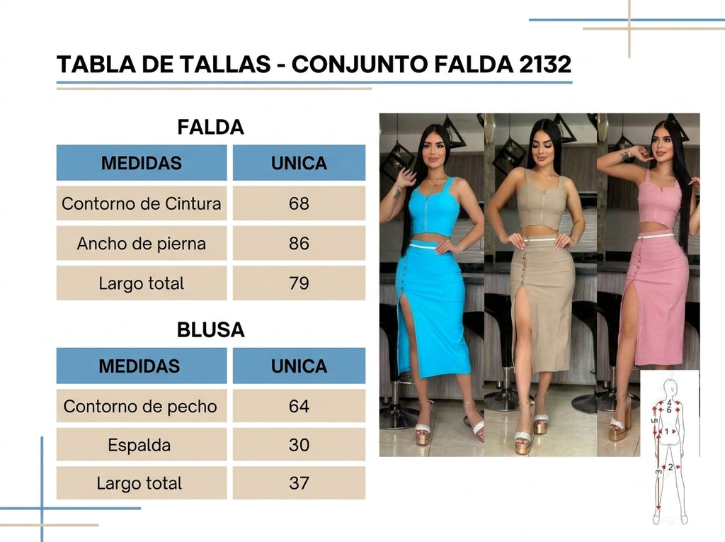 Conjunto Falda Y Blusa