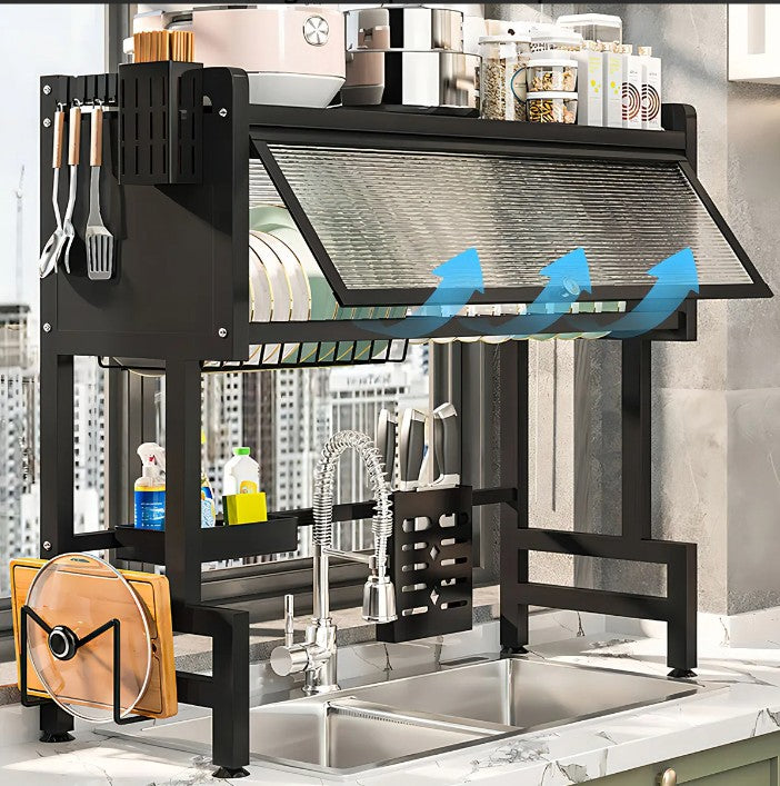 DryCover Pro™ | Escurridor Premium con Tapa