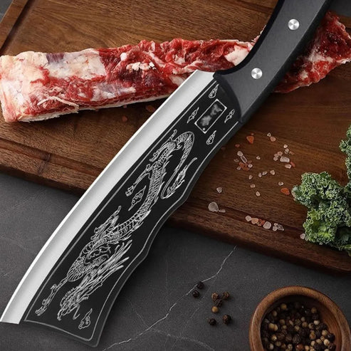 El rey de los asados: El poder y la elegância del CUCHILLO Samurai Dragon
