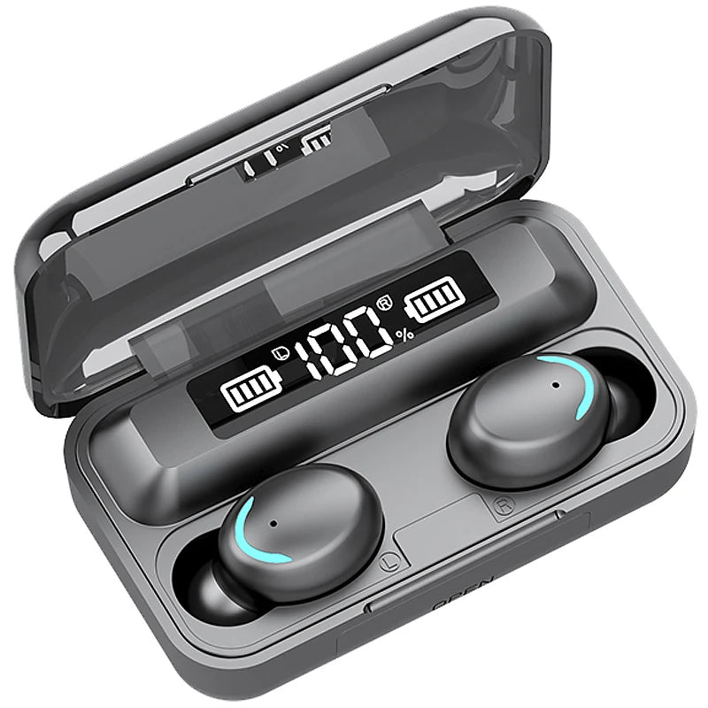 Audífonos F9 con Powerbank integrado + El potente Smartwatch T800