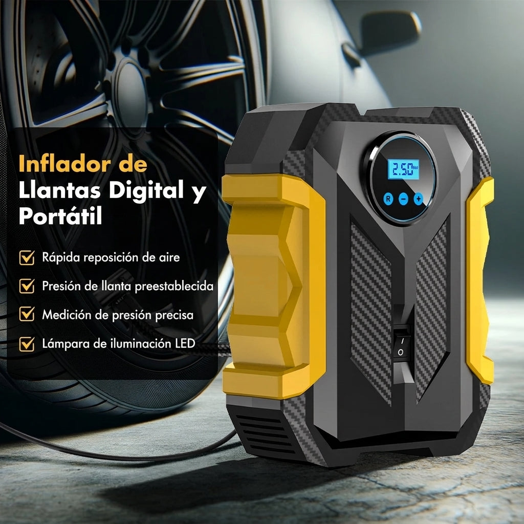 TurboAir Pro™ Compresor de Aire Digital para Auto 12V | 150 PSI | Pantalla Digital
