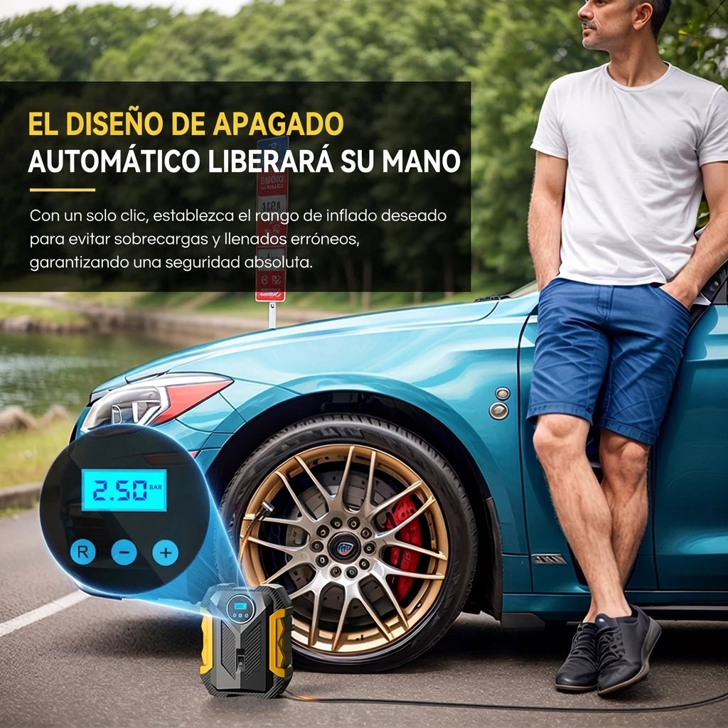 TurboAir Pro™ Compresor de Aire Digital para Auto 12V | 150 PSI | Pantalla Digital