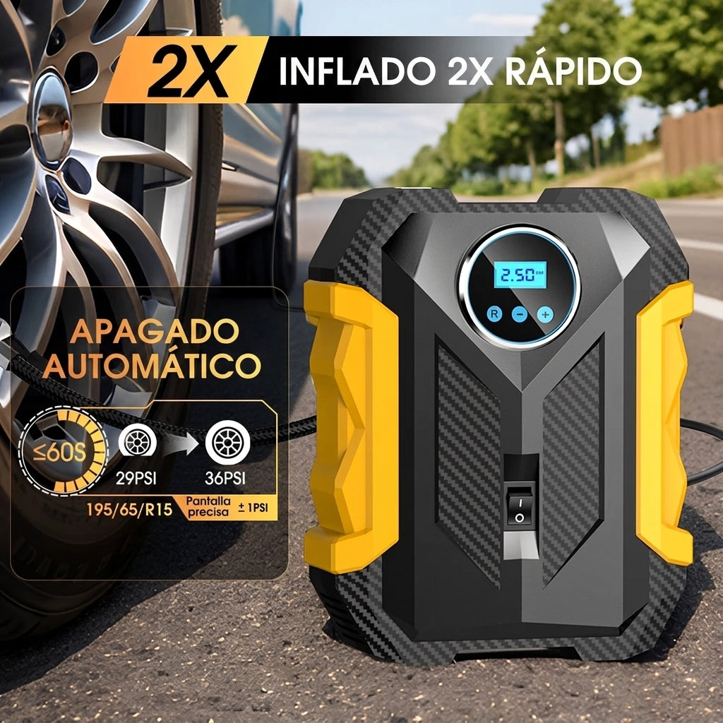 TurboAir Pro™ Compresor de Aire Digital para Auto 12V | 150 PSI | Pantalla Digital