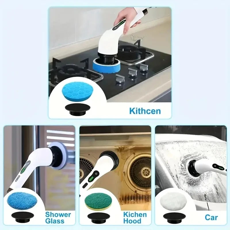 ElectraClean Pro 9 en 1 - Cepillo De Limpieza Eléctrico