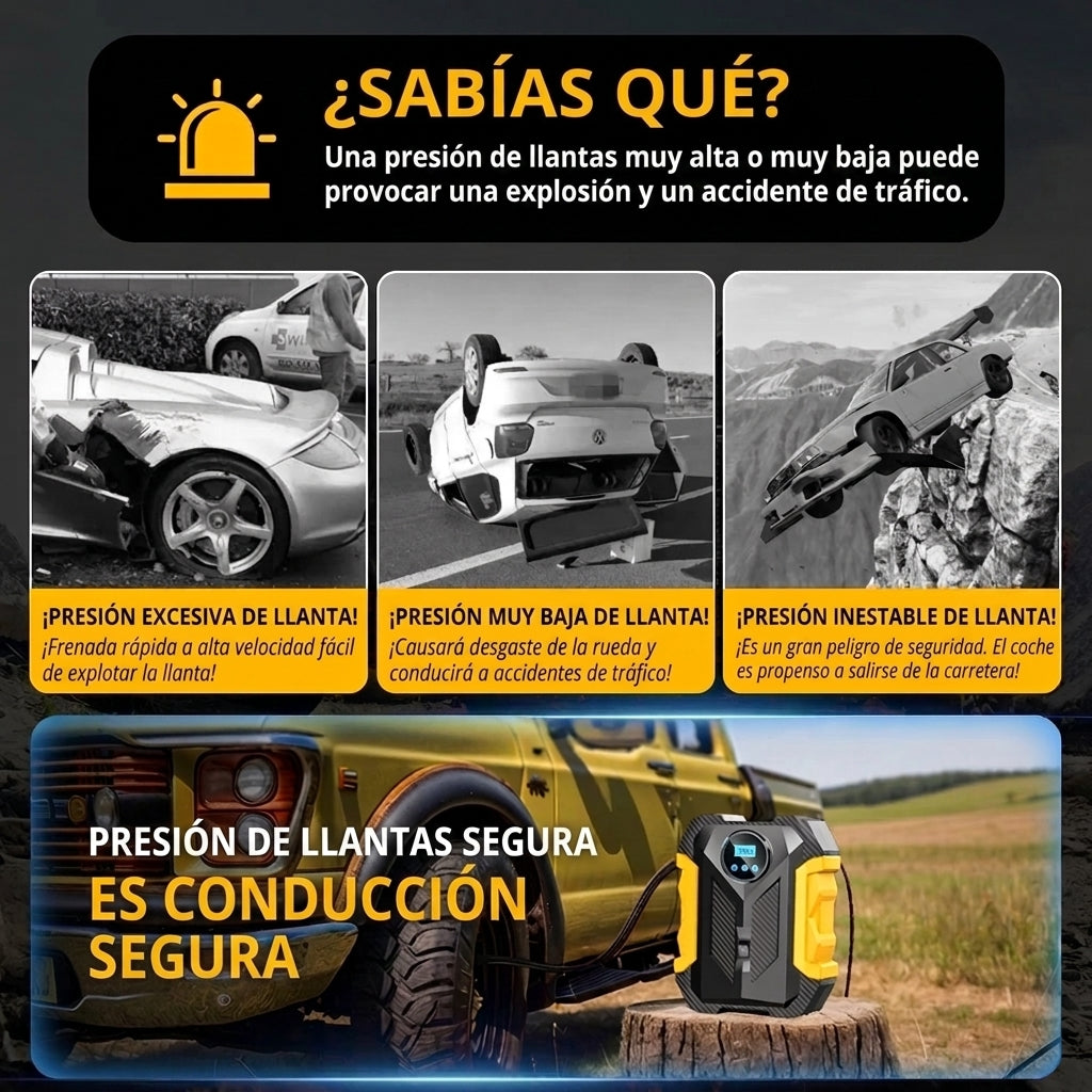 TurboAir Pro™ Compresor de Aire Digital para Auto 12V | 150 PSI | Pantalla Digital