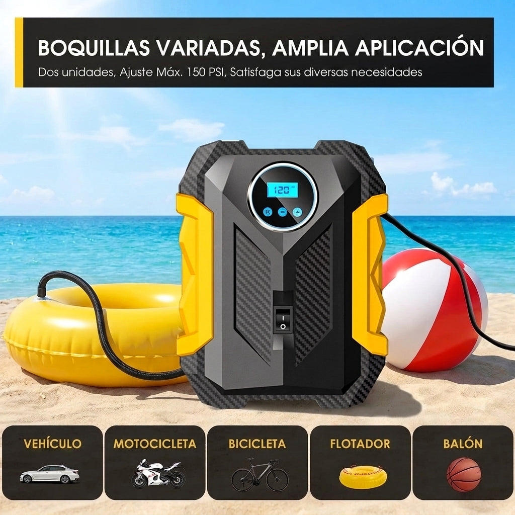 TurboAir Pro™ Compresor de Aire Digital para Auto 12V | 150 PSI | Pantalla Digital