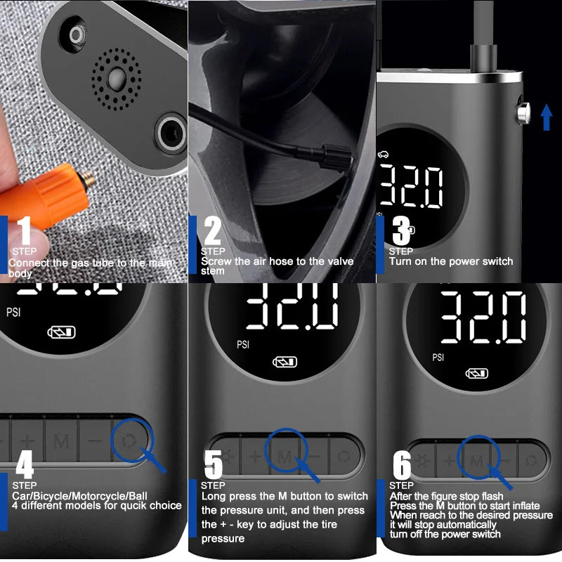 TurboAir Max™ | Compresor Portátil Multifuncional