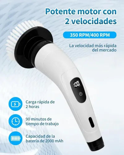 ElectraClean Pro 9 en 1 - Cepillo De Limpieza Eléctrico