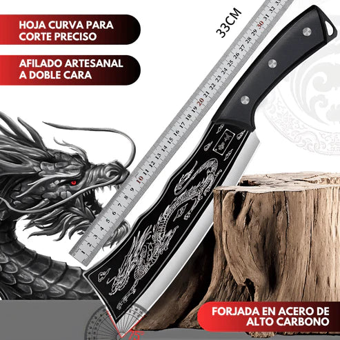 El rey de los asados: El poder y la elegância del CUCHILLO Samurai Dragon