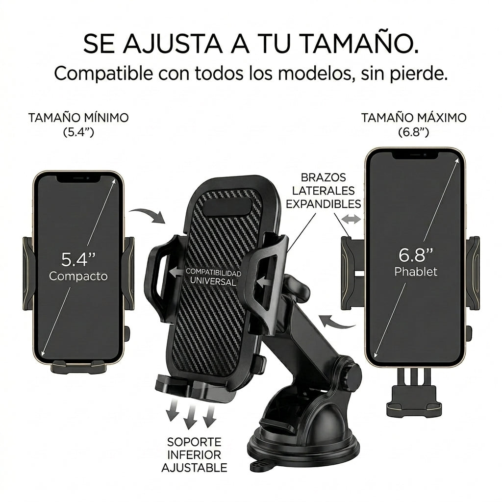 Soporte Vehicular 360° Grip™ | Ajuste Perfecto y Máxima Seguridad
