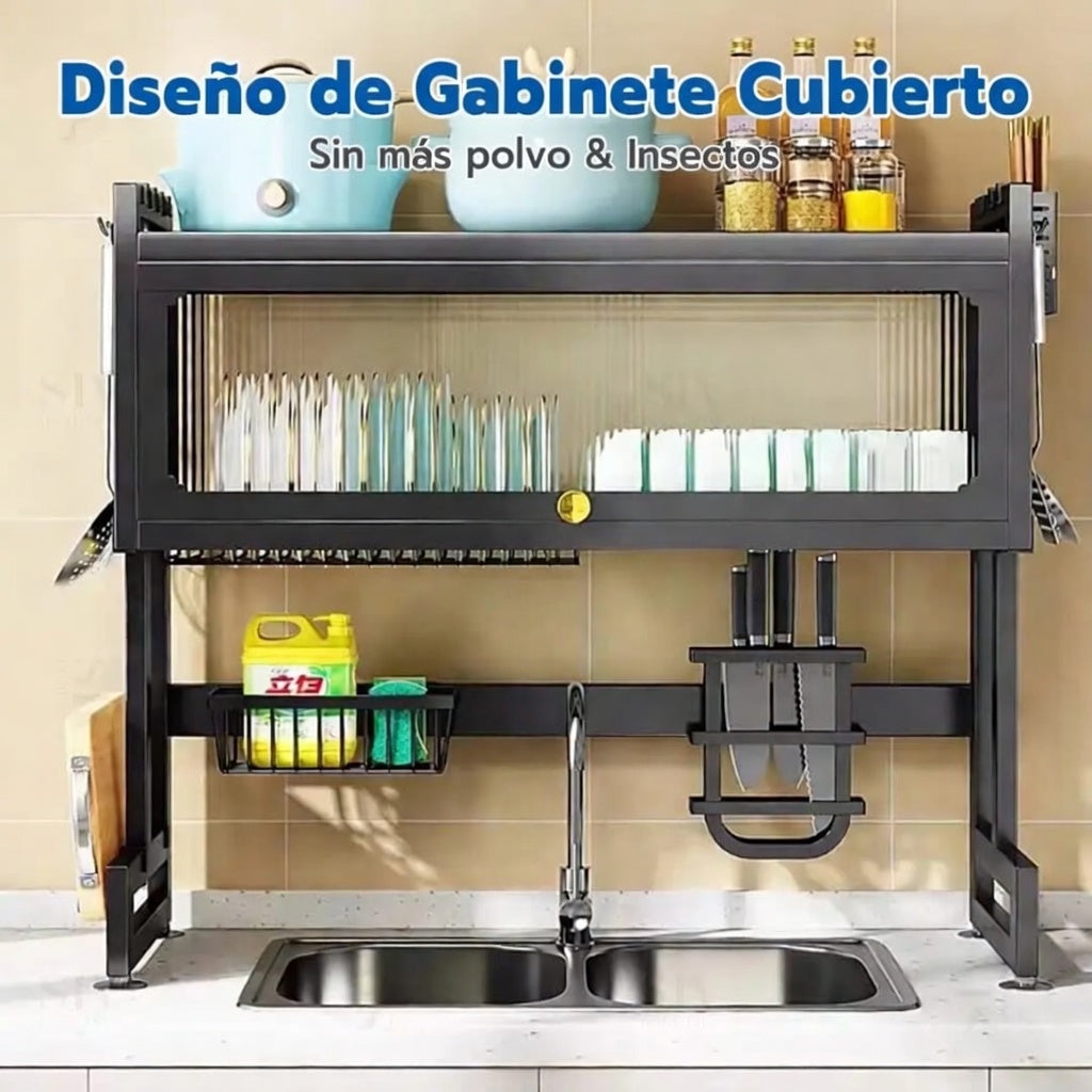 DryCover Pro™ | Escurridor Premium con Tapa